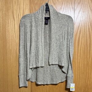 It's Our Time Girls Heathered Gray Cardigan